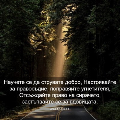 Picture 03 - Исая 1:17 BULG - Научете се да струвате - Bible Verse Picture