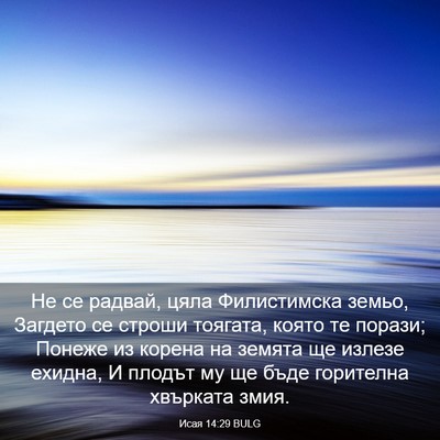Picture 03 - Исая 14:29 BULG - Не се радвай, цяла - Bible Verse Picture