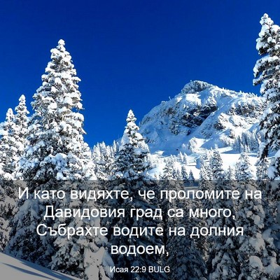Picture 03 - Исая 22:9 BULG - И като видяхте, че - Bible Verse Picture