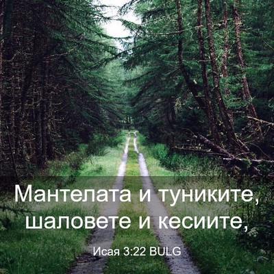 Picture 03 - Исая 3:22 BULG - Мантелата и туниките, - Bible Verse Picture