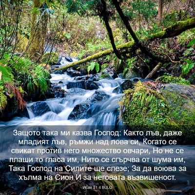 Picture 03 - Исая 31:4 BULG - Защото така ми казва - Bible Verse Picture