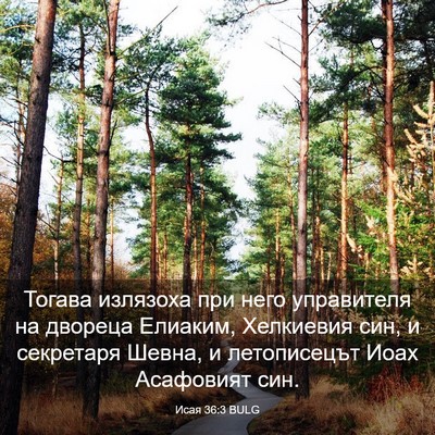 Picture 03 - Исая 36:3 BULG - Тогава излязоха при него - Bible Verse Picture