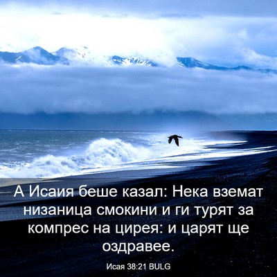 Picture 03 - Исая 38:21 BULG - А Исаия беше казал: Нека - Bible Verse Picture
