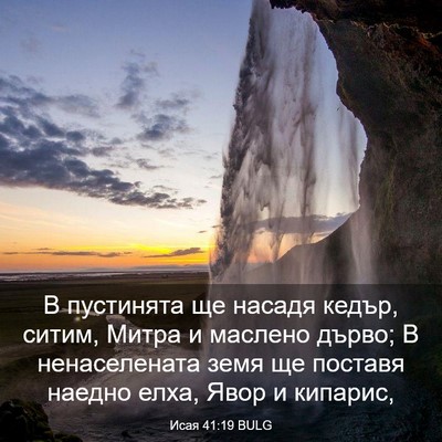 Picture 03 - Исая 41:19 BULG - В пустинята ще насадя - Bible Verse Picture