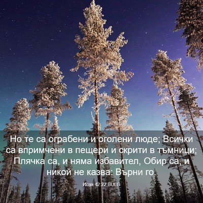Picture 03 - Исая 42:22 BULG - Но те са ограбени и оголени - Bible Verse Picture