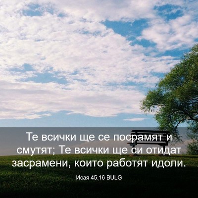 Picture 03 - Исая 45:16 BULG - Те всички ще се посрамят и - Bible Verse Picture