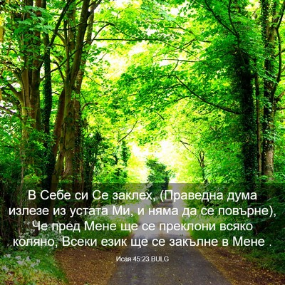 Picture 03 - Исая 45:23 BULG - В Себе си Се заклех, - Bible Verse Picture