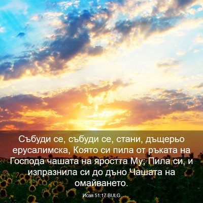 Picture 03 - Исая 51:17 BULG - Събуди се, събуди се, стани, - Bible Verse Picture