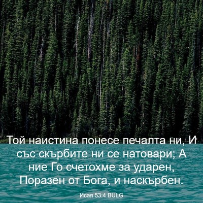 Picture 03 - Исая 53:4 BULG - Той наистина понесе - Bible Verse Picture