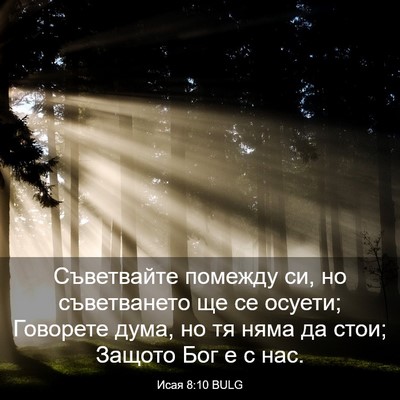 Picture 03 - Исая 8:10 BULG - Съветвайте помежду си, но - Bible Verse Picture