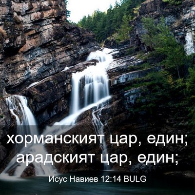 Picture 03 - Исус Навиев 12:14 BULG - хорманският цар, един; - Bible Verse Picture