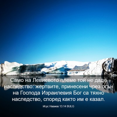 Picture 03 - Исус Навиев 13:14 BULG - Само на Левиевото племе - Bible Verse Picture