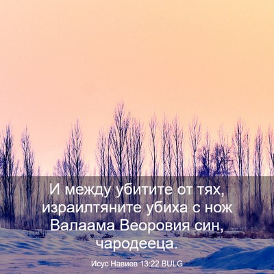 Picture 03 - Исус Навиев 13:22 BULG - И между убитите от тях, - Bible Verse Picture