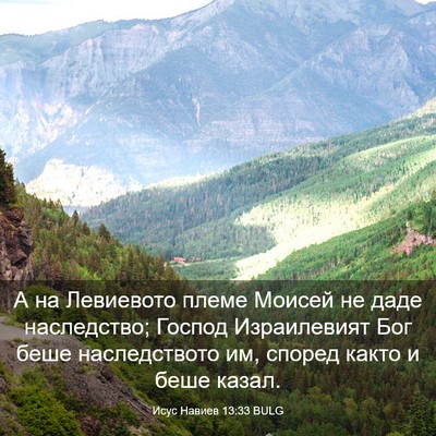 Picture 03 - Исус Навиев 13:33 BULG - А на Левиевото племе - Bible Verse Picture