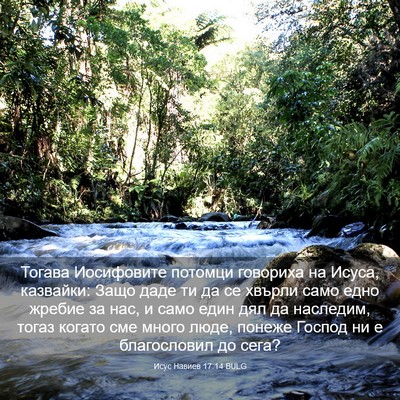 Picture 03 - Исус Навиев 17:14 BULG - Тогава Иосифовите потомци - Bible Verse Picture