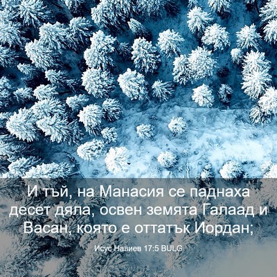 Picture 03 - Исус Навиев 17:5 BULG - И тъй, на Манасия се - Bible Verse Picture