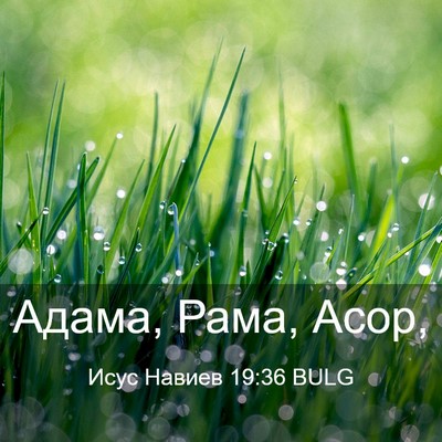 Picture 03 - Исус Навиев 19:36 BULG - Адама, Рама, - Bible Verse Picture