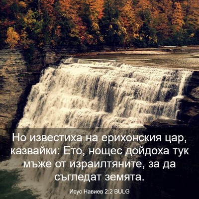 Picture 03 - Исус Навиев 2:2 BULG - Но известиха на ерихонския - Bible Verse Picture