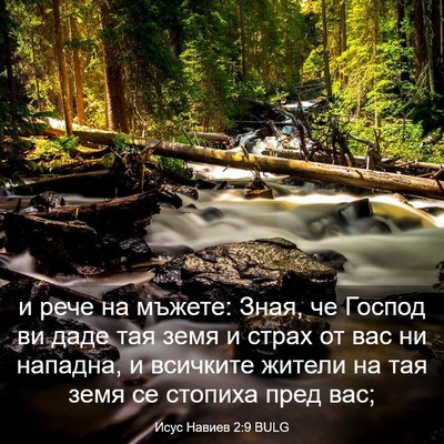 Picture 03 - Исус Навиев 2:9 BULG - и рече на мъжете: Зная, че - Bible Verse Picture