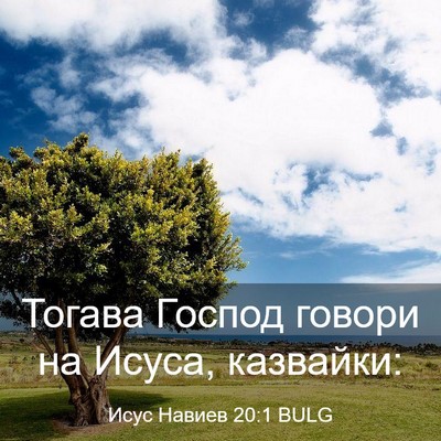 Picture 03 - Исус Навиев 20:1 BULG - Тогава Господ говори на - Bible Verse Picture