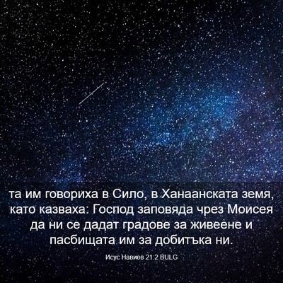 Picture 03 - Исус Навиев 21:2 BULG - та им говориха в Сило, в - Bible Verse Picture