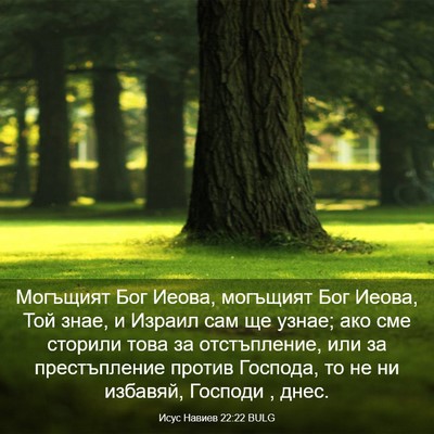 Picture 03 - Исус Навиев 22:22 BULG - Могъщият Бог Иеова, - Bible Verse Picture