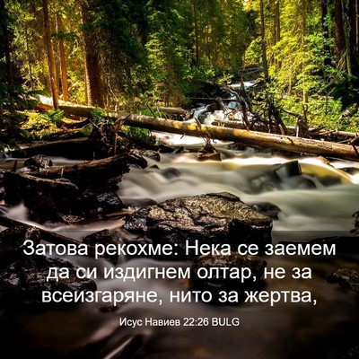 Picture 03 - Исус Навиев 22:26 BULG - Затова рекохме: Нека се - Bible Verse Picture