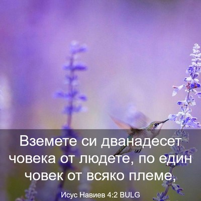 Picture 03 - Исус Навиев 4:2 BULG - Вземете си дванадесет - Bible Verse Picture