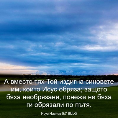 Picture 03 - Исус Навиев 5:7 BULG - А вместо тях Той издигна - Bible Verse Picture