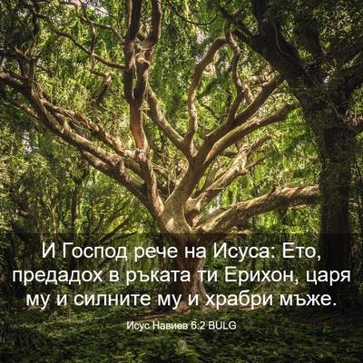 Picture 03 - Исус Навиев 6:2 BULG - И Господ рече на Исуса: Ето, - Bible Verse Picture