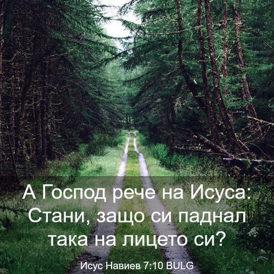 Picture 03 - Исус Навиев 7:10 BULG - А Господ рече на Исуса: - Bible Verse Picture