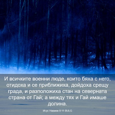 Picture 03 - Исус Навиев 8:11 BULG - И всичките военни люде, - Bible Verse Picture