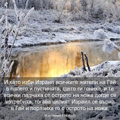 Picture 03 - Исус Навиев 8:24 BULG - И като изби Израил - Bible Verse Picture