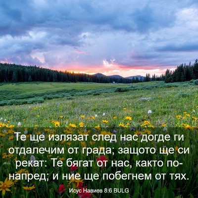 Picture 03 - Исус Навиев 8:6 BULG - Те ще излязат след нас - Bible Verse Picture