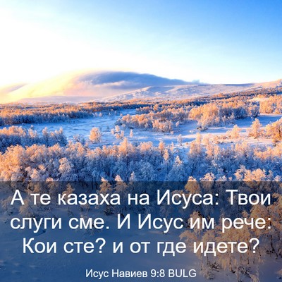 Picture 03 - Исус Навиев 9:8 BULG - А те казаха на Исуса: Твои - Bible Verse Picture