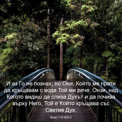 Picture 03 - Йоан 1:33 BULG - И аз Го не познах; но Оня, - Bible Verse Picture