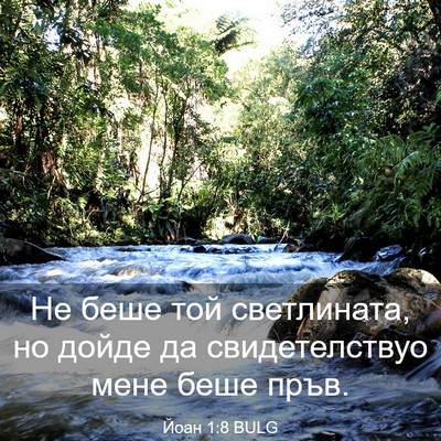 Picture 03 - Йоан 1:8 BULG - Не беше той светлината, но - Bible Verse Picture
