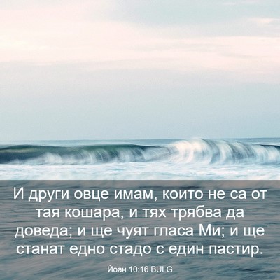 Picture 03 - Йоан 10:16 BULG - И други овце имам, които не - Bible Verse Picture