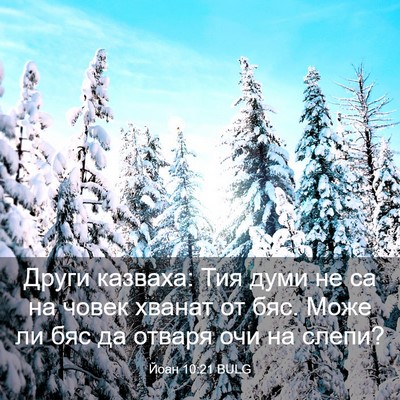 Picture 03 - Йоан 10:21 BULG - Други казваха: Тия думи не - Bible Verse Picture