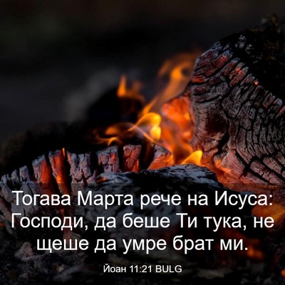 Picture 03 - Йоан 11:21 BULG - Тогава Марта рече на Исуса: - Bible Verse Picture