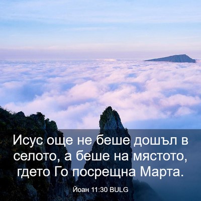 Picture 03 - Йоан 11:30 BULG - Исус още не беше дошъл в - Bible Verse Picture