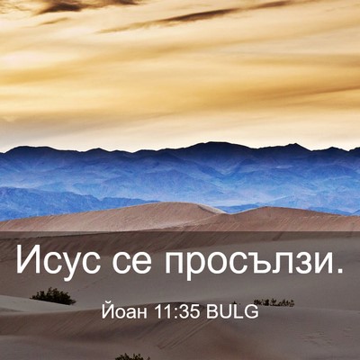 Picture 03 - Йоан 11:35 BULG - Исус се - Bible Verse Picture
