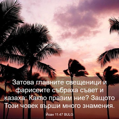 Picture 03 - Йоан 11:47 BULG - Затова главните свещеници - Bible Verse Picture