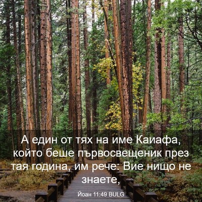 Picture 03 - Йоан 11:49 BULG - А един от тях на име Каиафа, - Bible Verse Picture