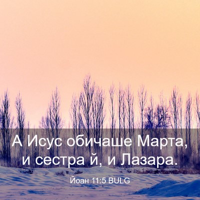Picture 03 - Йоан 11:5 BULG - А Исус обичаше Марта, и - Bible Verse Picture