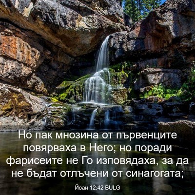 Picture 03 - Йоан 12:42 BULG - Но пак мнозина от - Bible Verse Picture