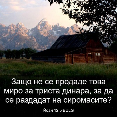 Picture 03 - Йоан 12:5 BULG - Защо не се продаде това - Bible Verse Picture