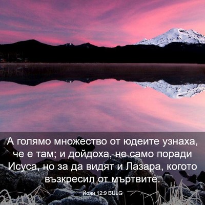 Picture 03 - Йоан 12:9 BULG - А голямо множество от - Bible Verse Picture