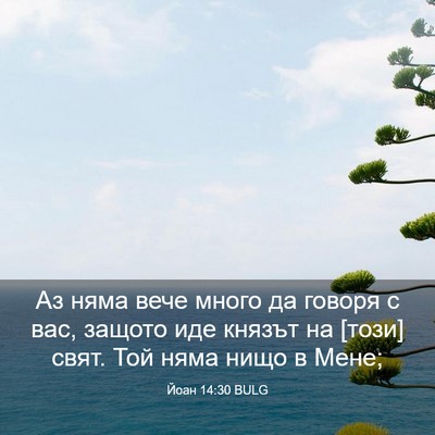 Picture 03 - Йоан 14:30 BULG - Аз няма вече много да - Bible Verse Picture