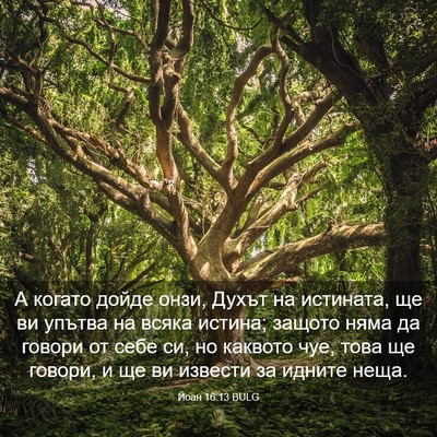 Picture 03 - Йоан 16:13 BULG - А когато дойде онзи, Духът - Bible Verse Picture